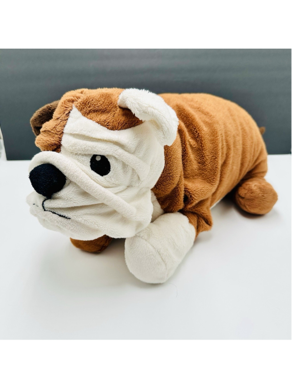 IKEA Gosig English Bulldog Puppy Dog 21” Brown White Stuffed Animal Plush No Tag